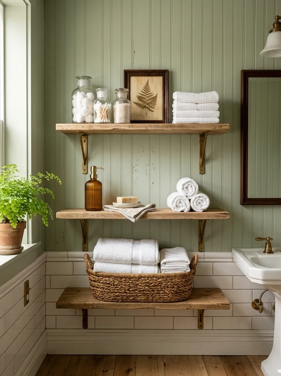 Style Open Shelves With Practical Bathroom Pieces