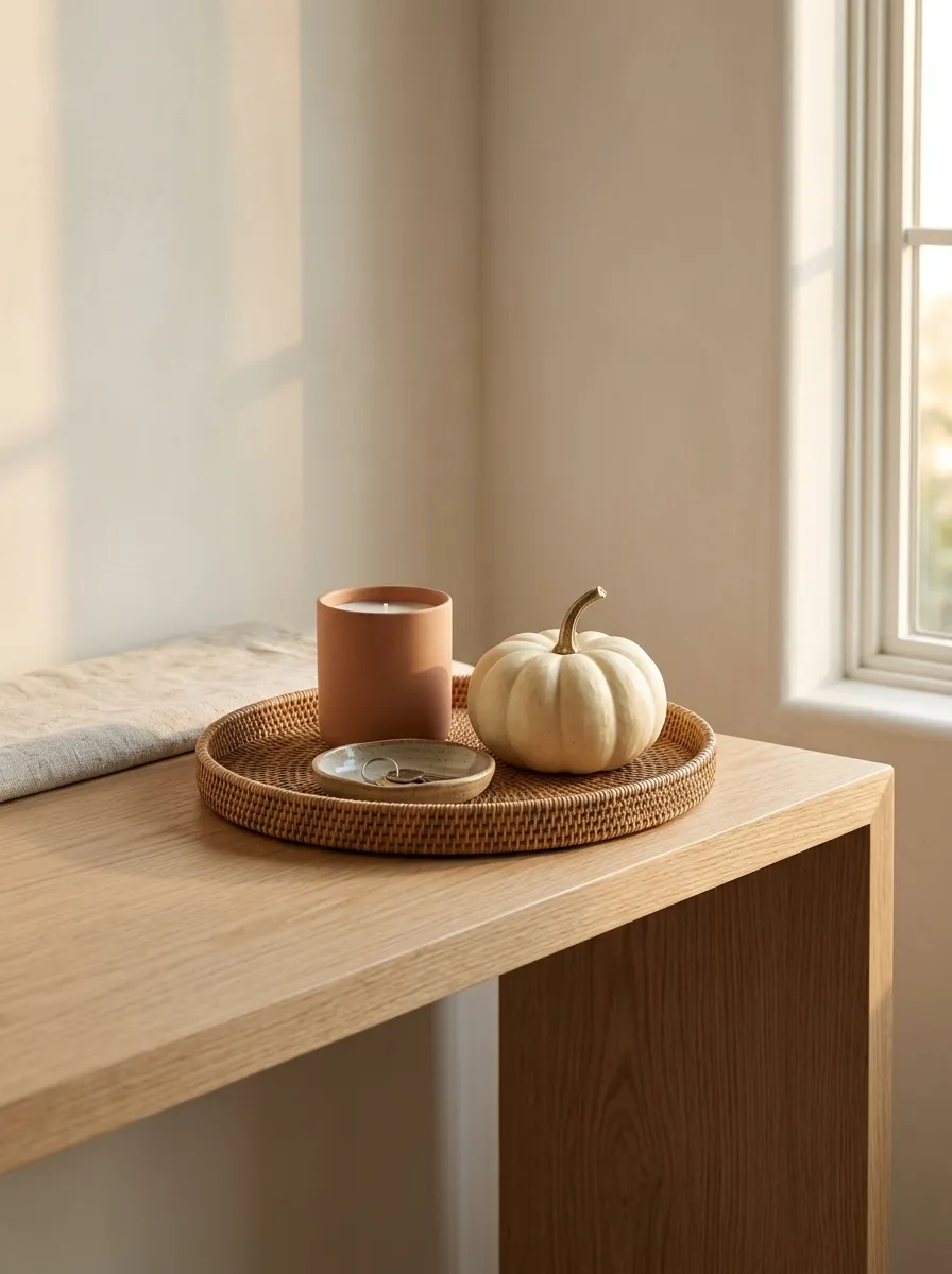 Style the Entry Table With a Seasonal Tray