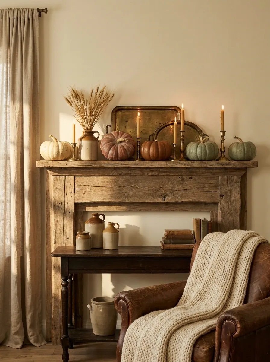 Swap Bright Orange Pumpkins for Muted Cream and Rust Ones