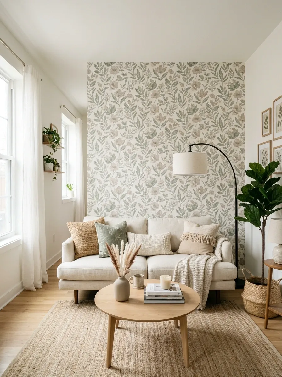 Temporary Wallpaper on One Wall