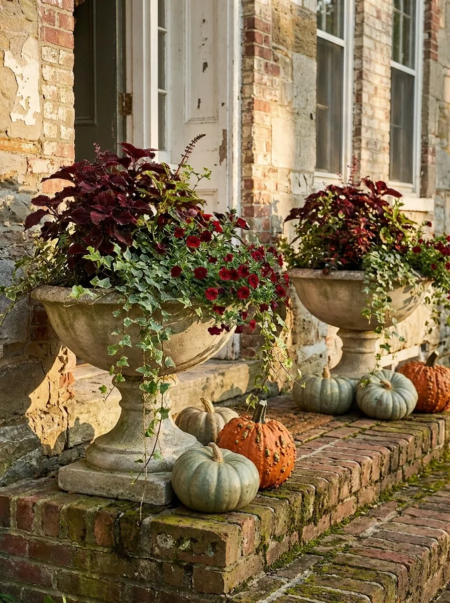 The Classic Overgrown Weathered Urn