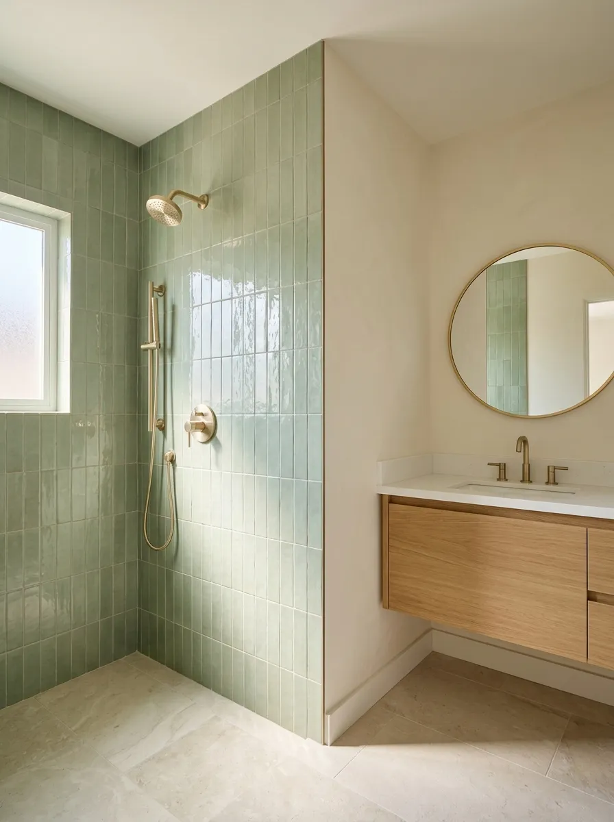 Tile Up to the Ceiling in the Shower Zone Only