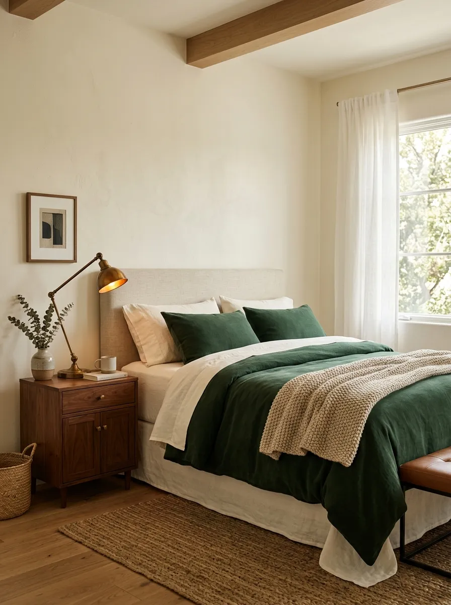 Try Deep Forest Green for a Moody Bedroom