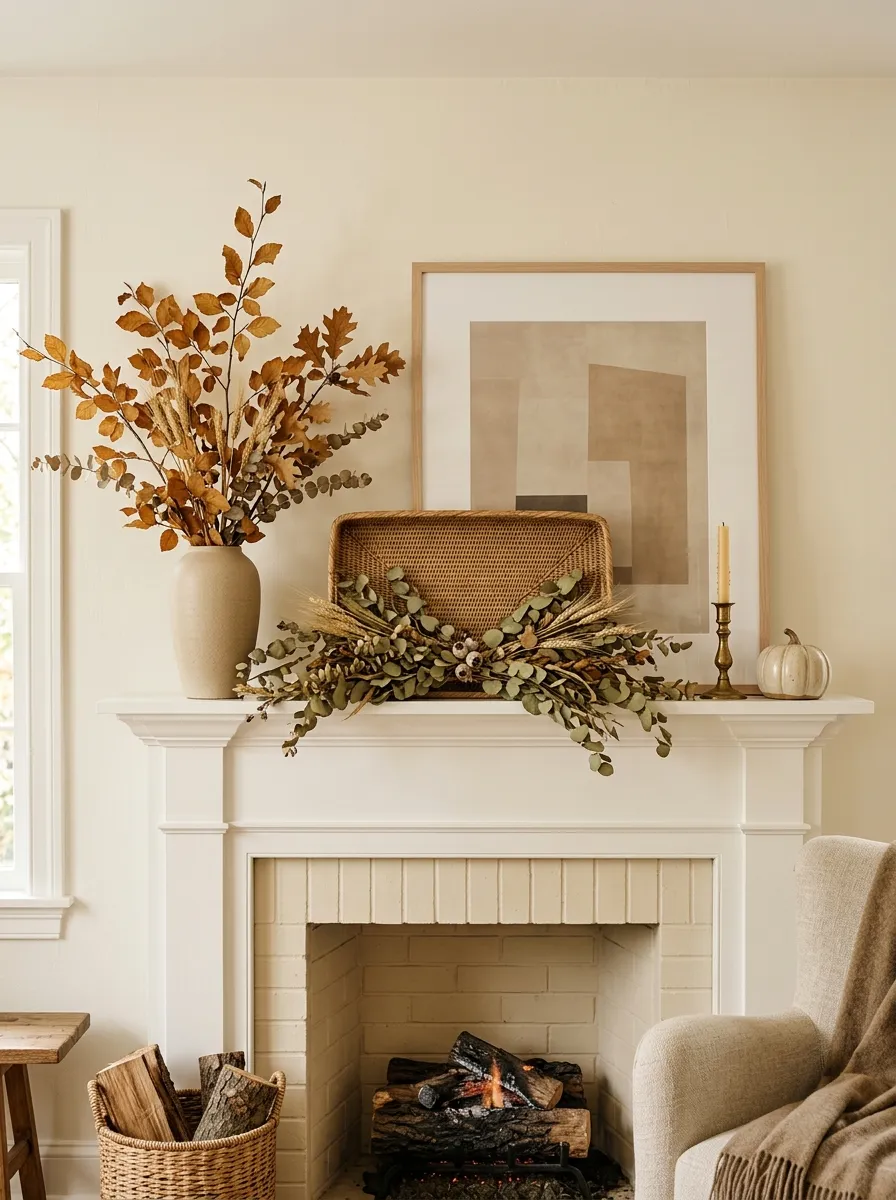 Turn a Plain Mantel Into a Fall Focal Point With Three Layers
