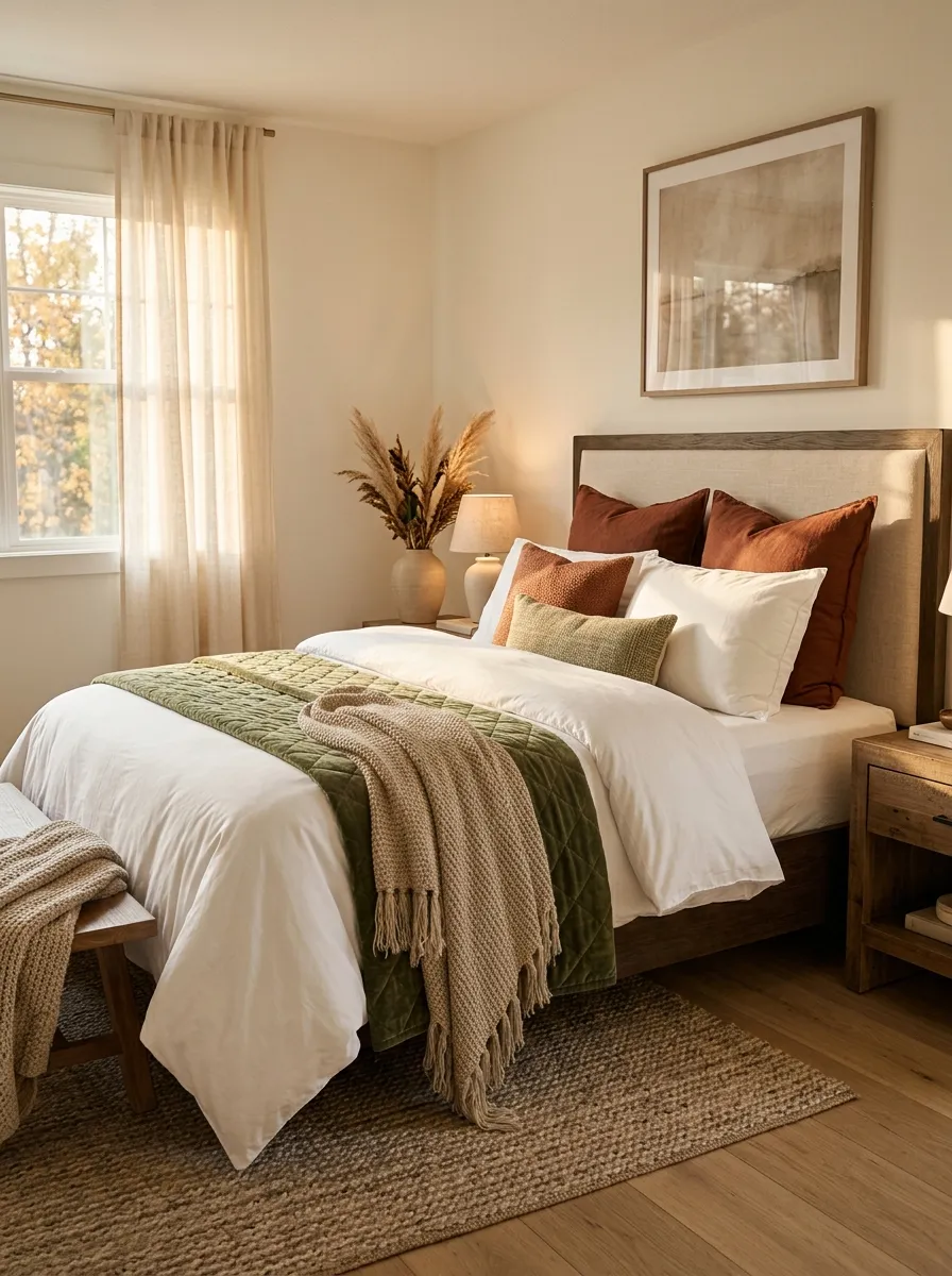 Turn a Simple White Duvet Into a Fall-Ready Base