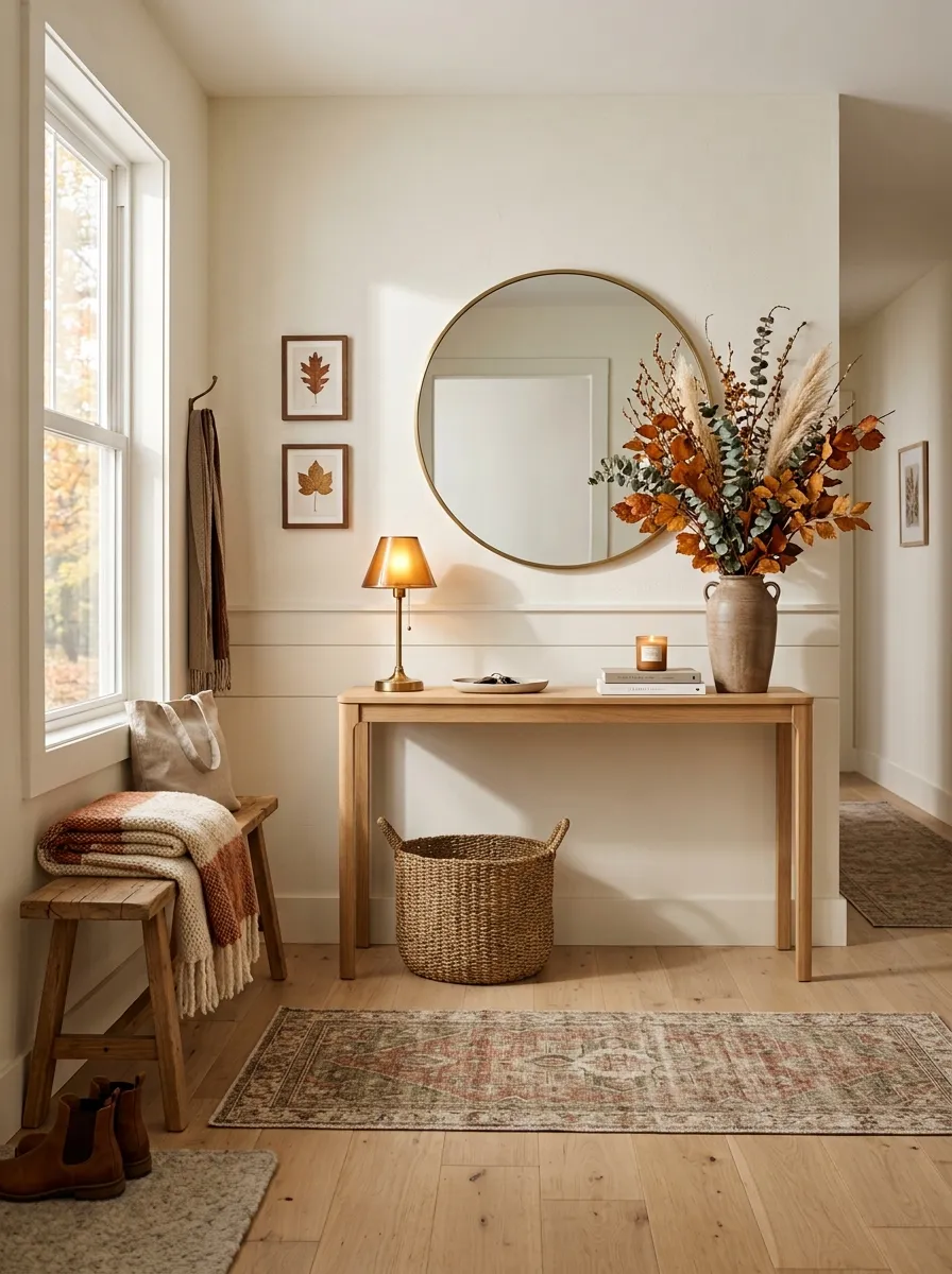 Turn a Small Entryway Into a Fall Welcome