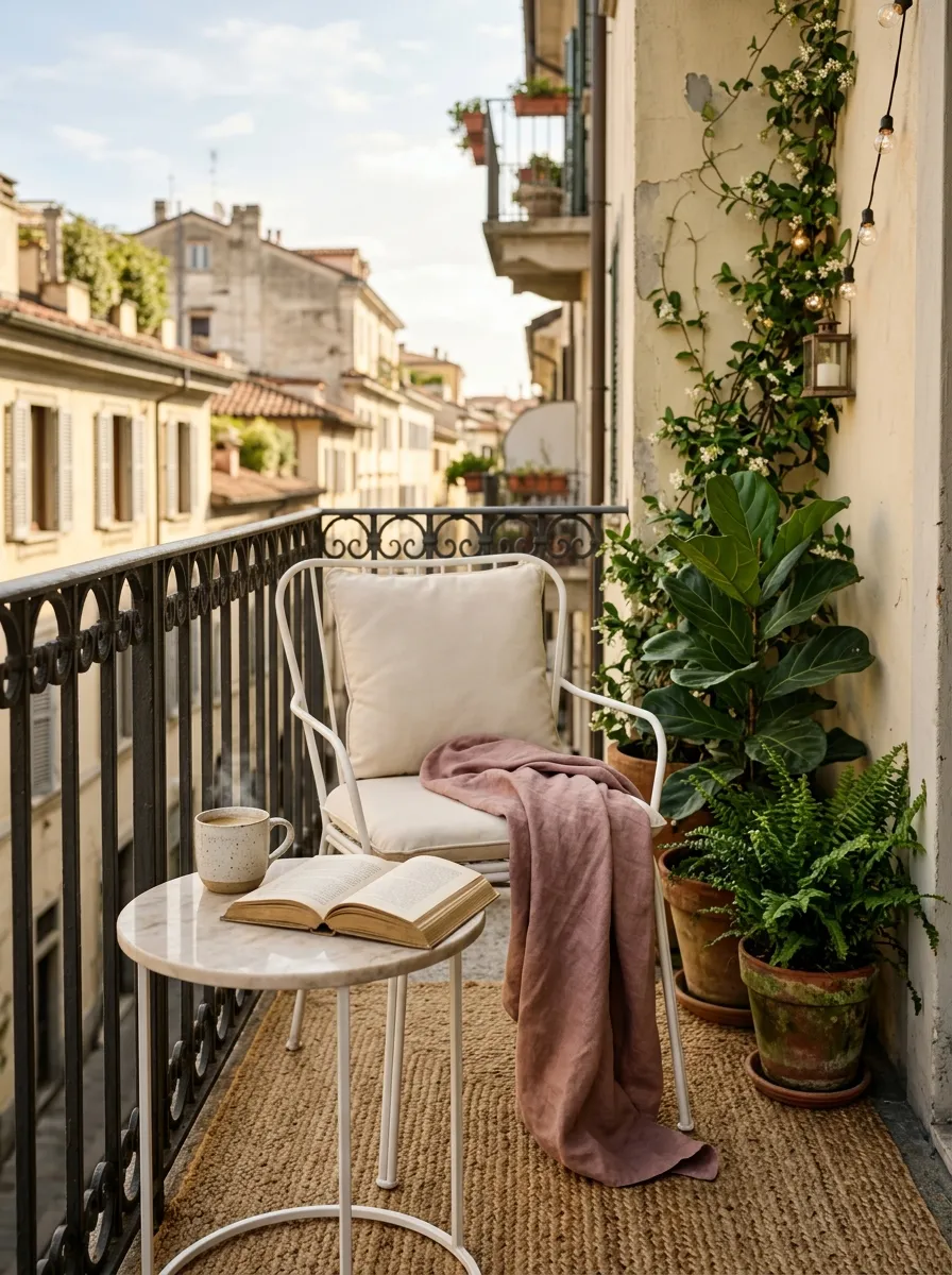 Turn a Tiny Balcony Into a Soft Morning Coffee Spot
