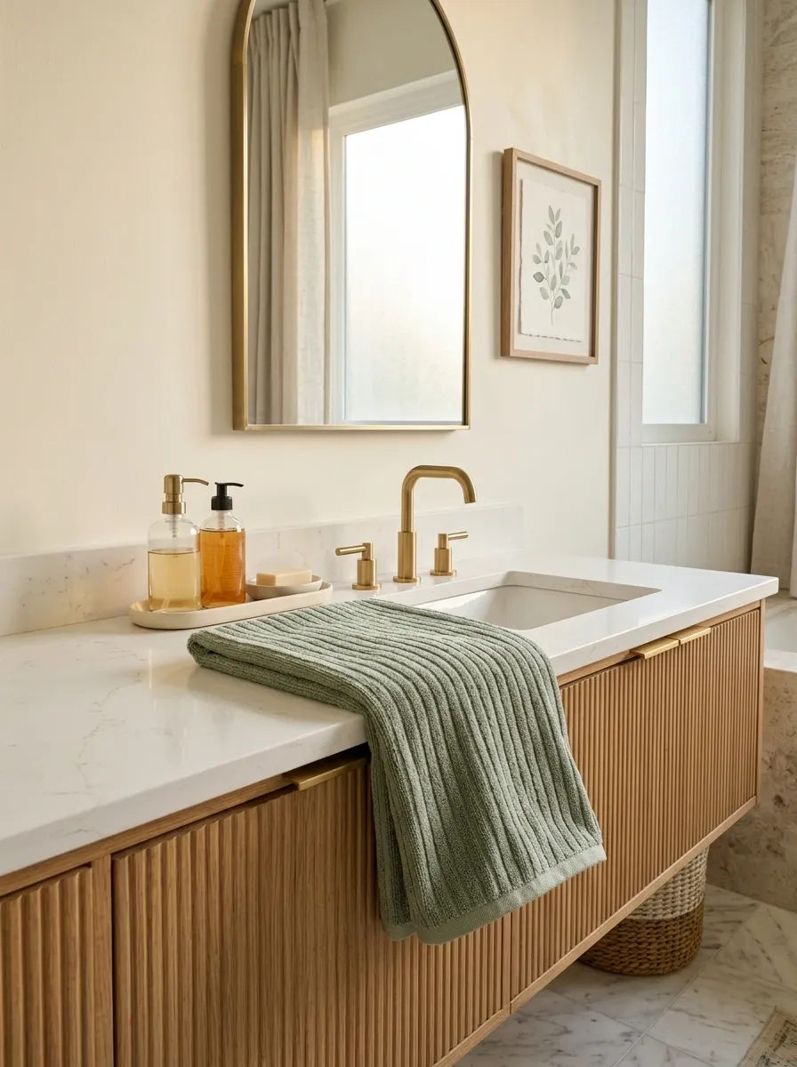 Upgrade the Hand Towels Instead of Piling on More Decor