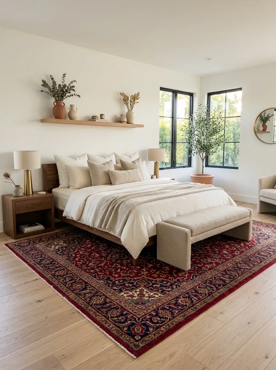 Use a Red Rug Instead of Red Walls