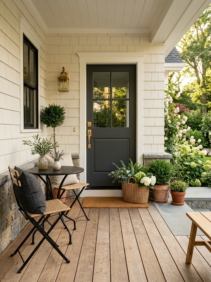 Use a Small Bistro Set for a Porch That Doubles as a Sitting Spot