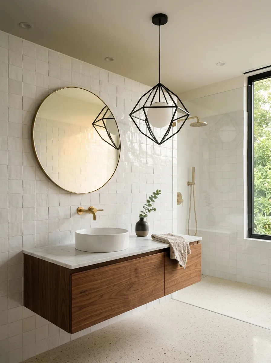 Use a Statement Pendant Where the Ceiling Can Handle It