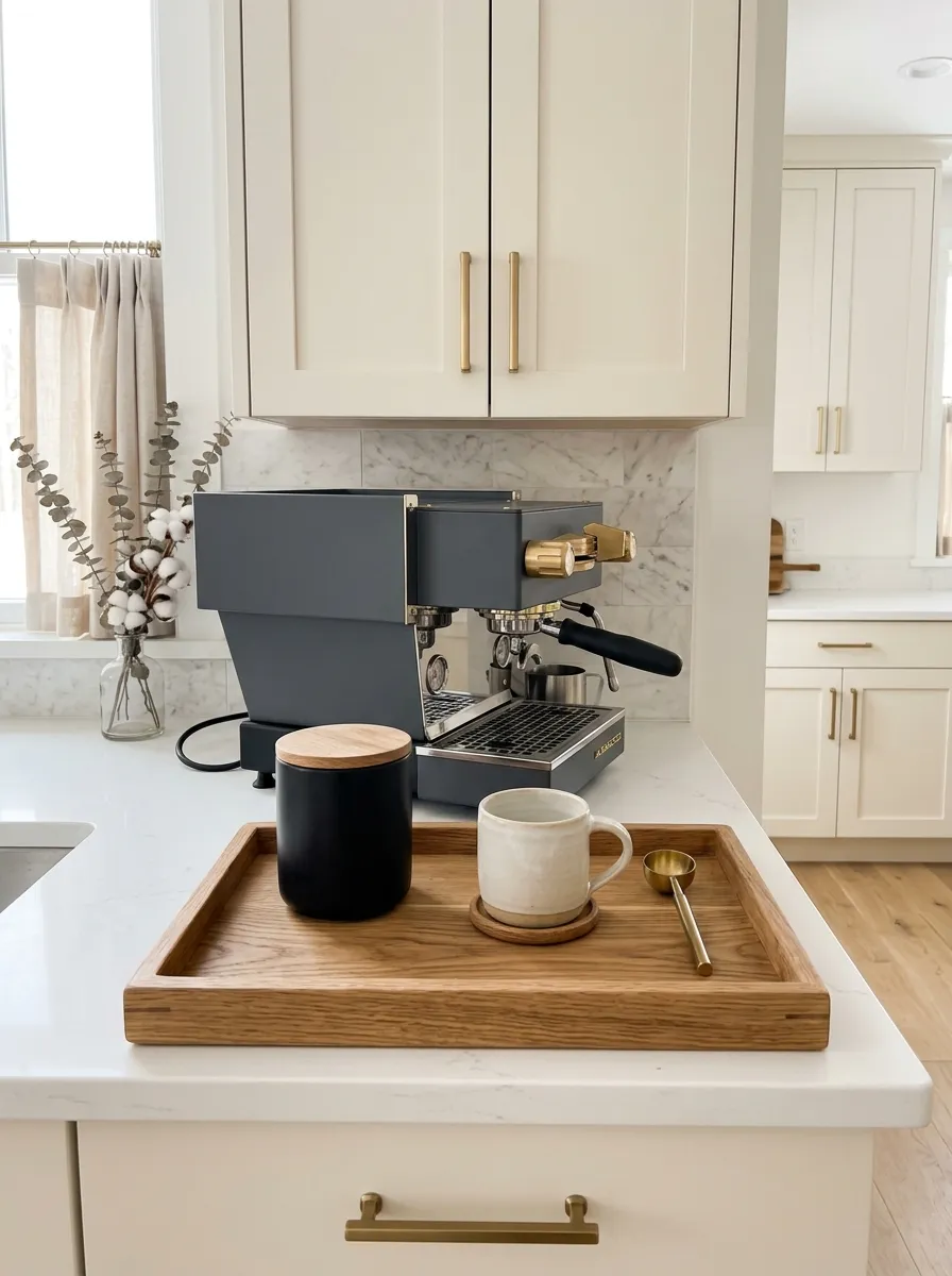 Use a Tray to Visually Group the Coffee Essentials