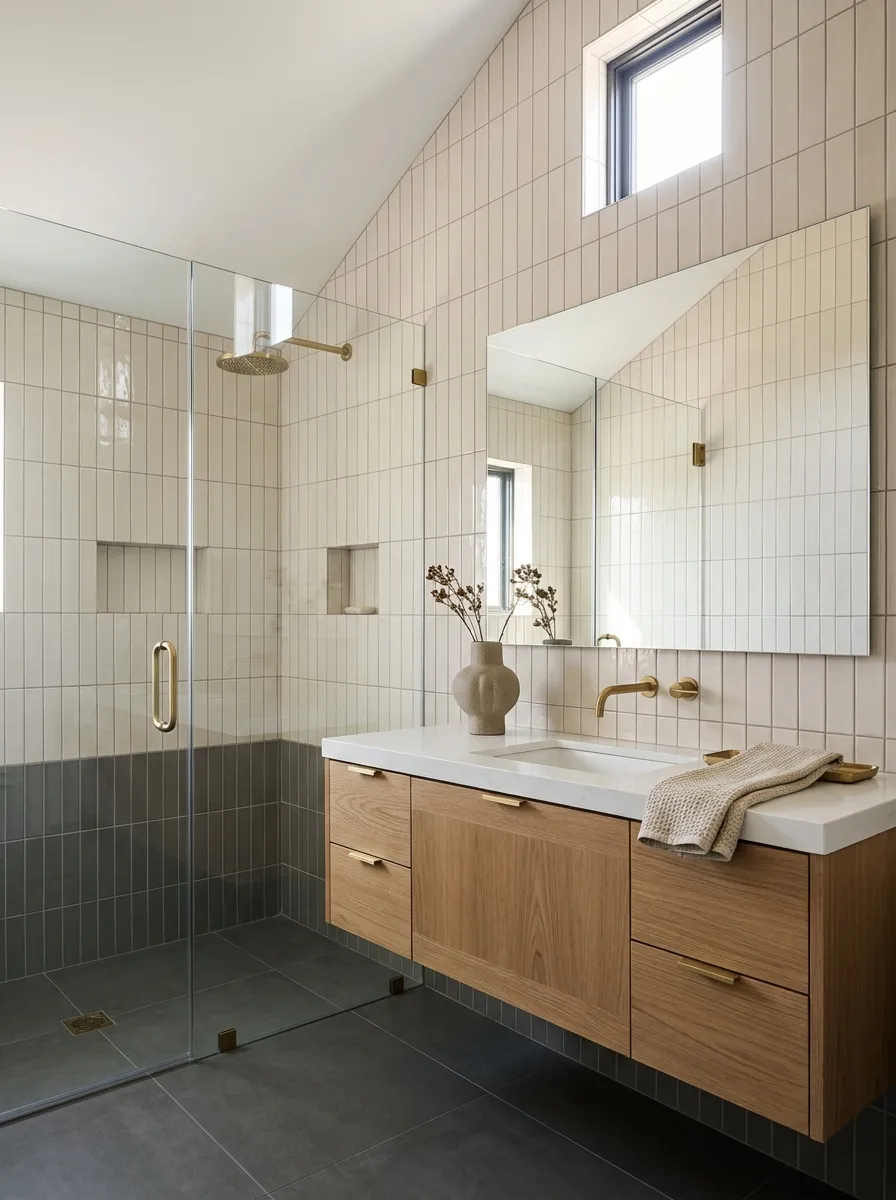 Use a Vertical Pattern to Make a Low Ceiling Feel Taller
