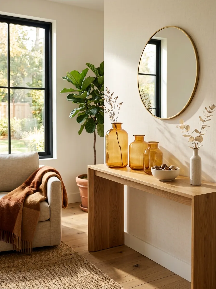 Use Amber Glass to Add Fall Color Without Adding Clutter