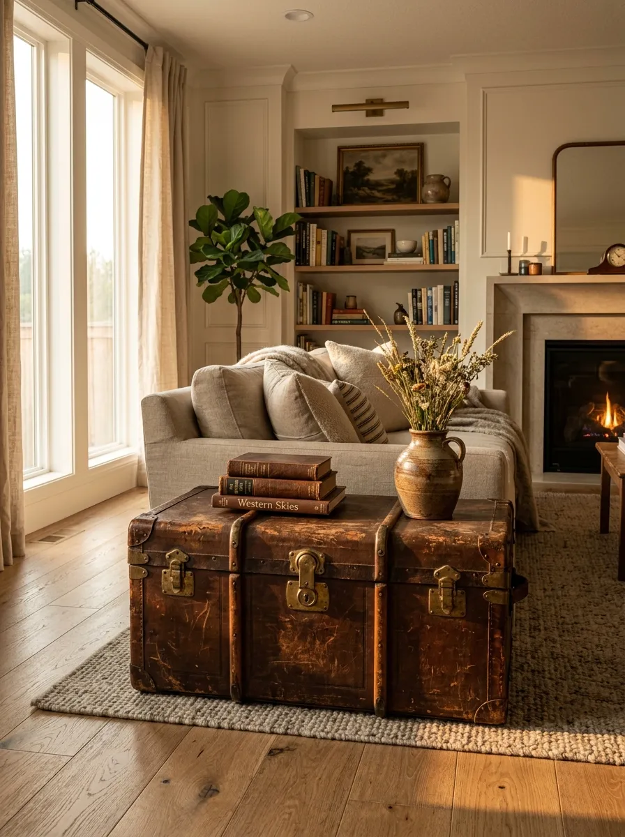 Use an Old Trunk as a Coffee Table