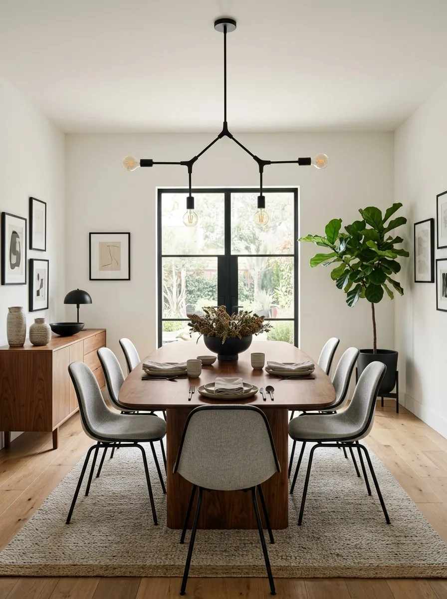 Use Black Accents to Sharpen All That Warm Wood