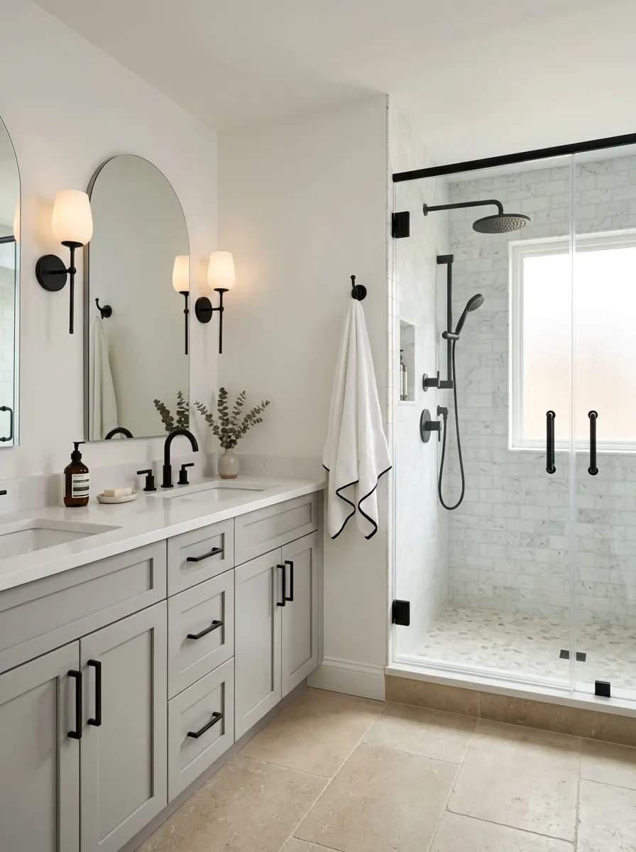 Use Brass or Black Hardware as a Repeating Accent