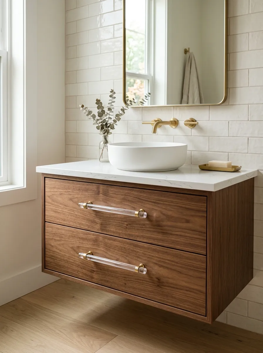 Use Clear Acrylic Hardware to Minimize Visual Noise