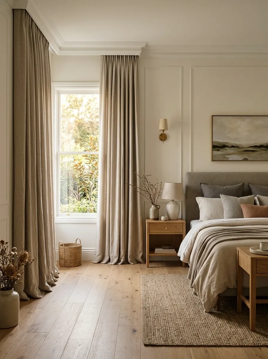 Use Curtains That Make the Whole Room Feel Softer