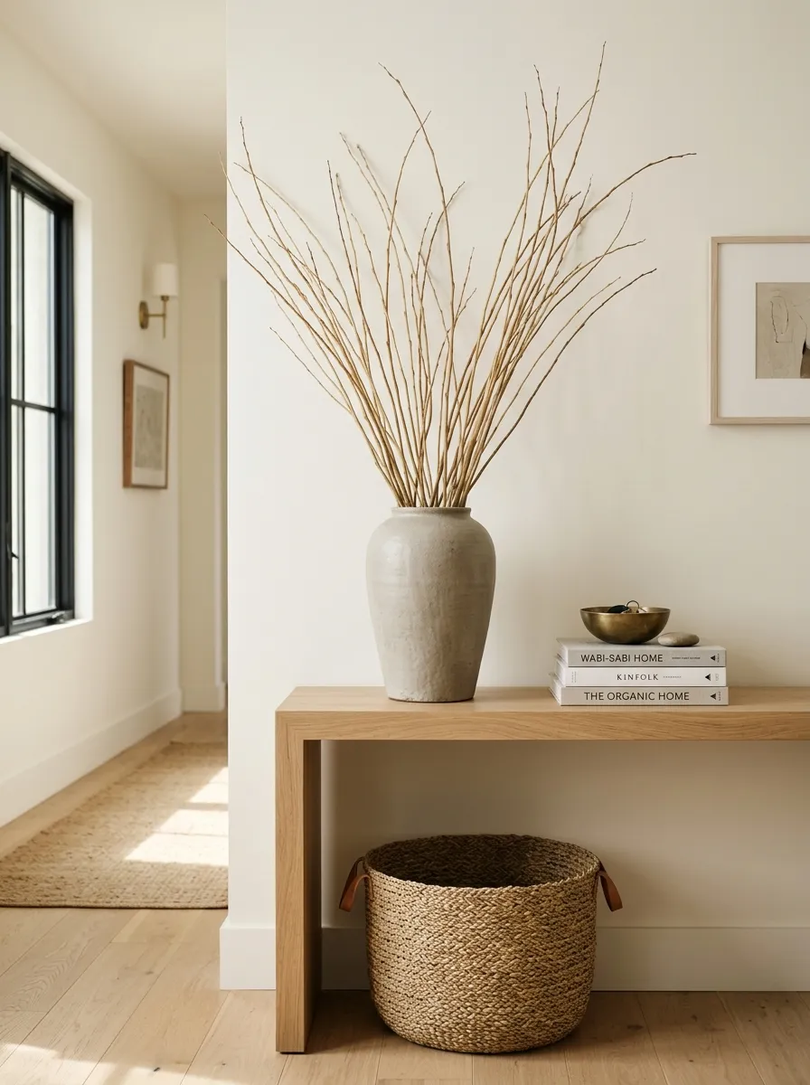 Use Dried Branches Instead of Full Autumn Arrangements