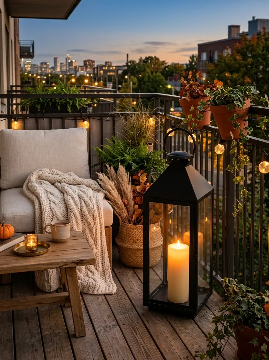 Use Lanterns at Floor Level for a Softer Evening Glow