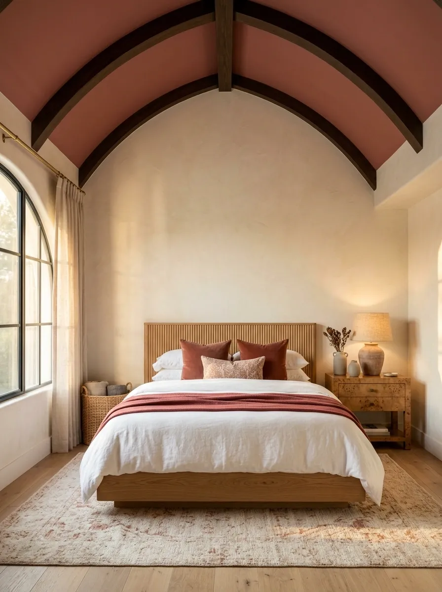 Use Muted Red on the Ceiling