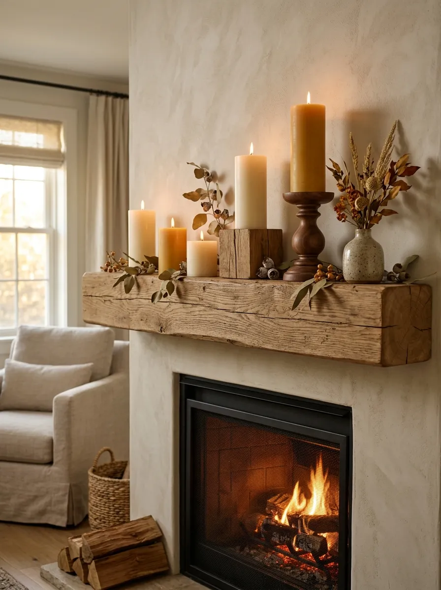 Use Raw Wooden Risers to Vary Candle Heights