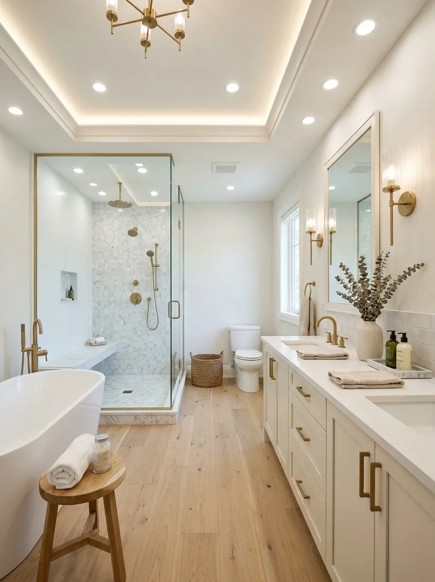 Use Recessed Lighting to Fix Dark Bathroom Corners