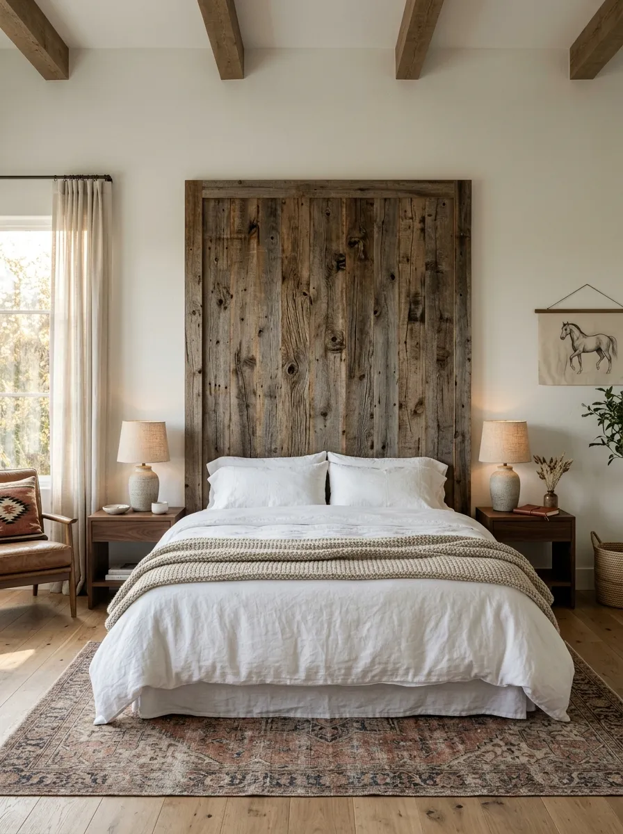 Use Reclaimed Wood for a Headboard With Character