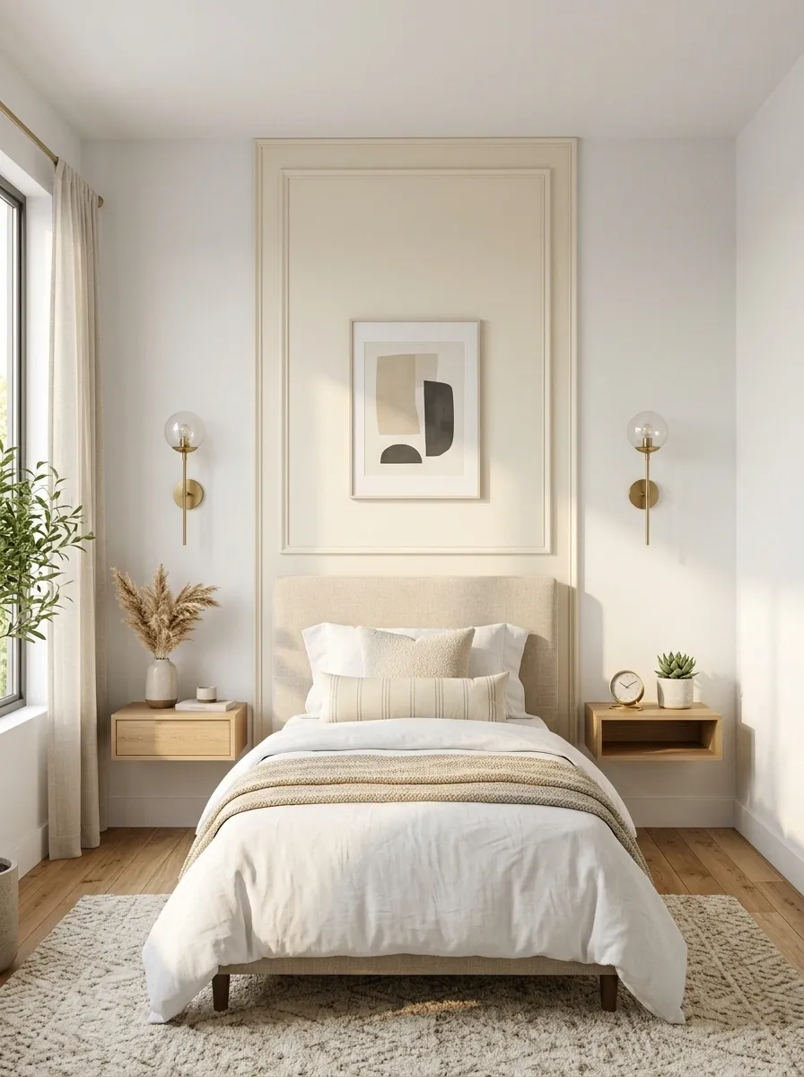 Use removable wall molding to fake architectural detail