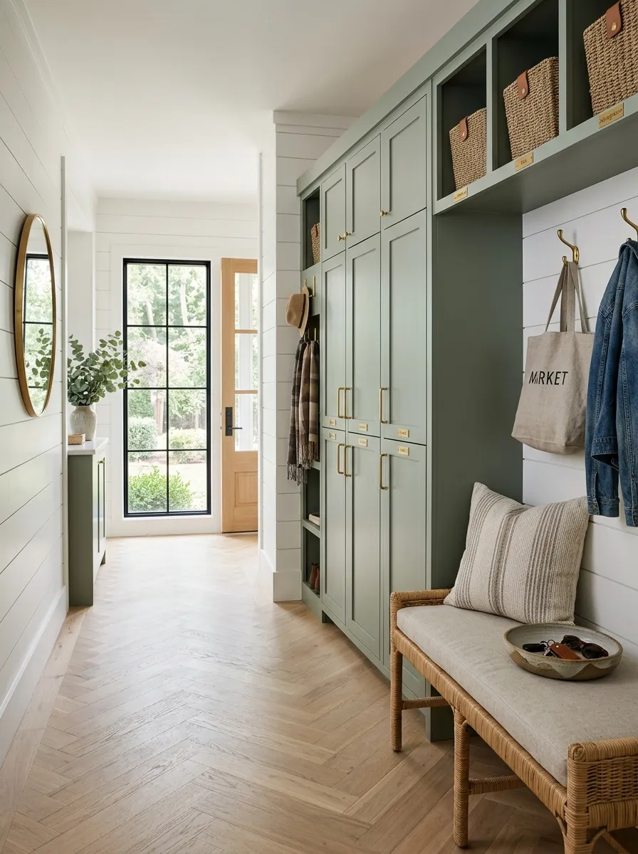 Use Slim Lockers for a Cleaner Family Entryway