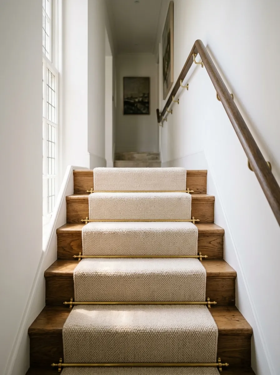 Use Stair Rods Instead of a Glued-Down Runner
