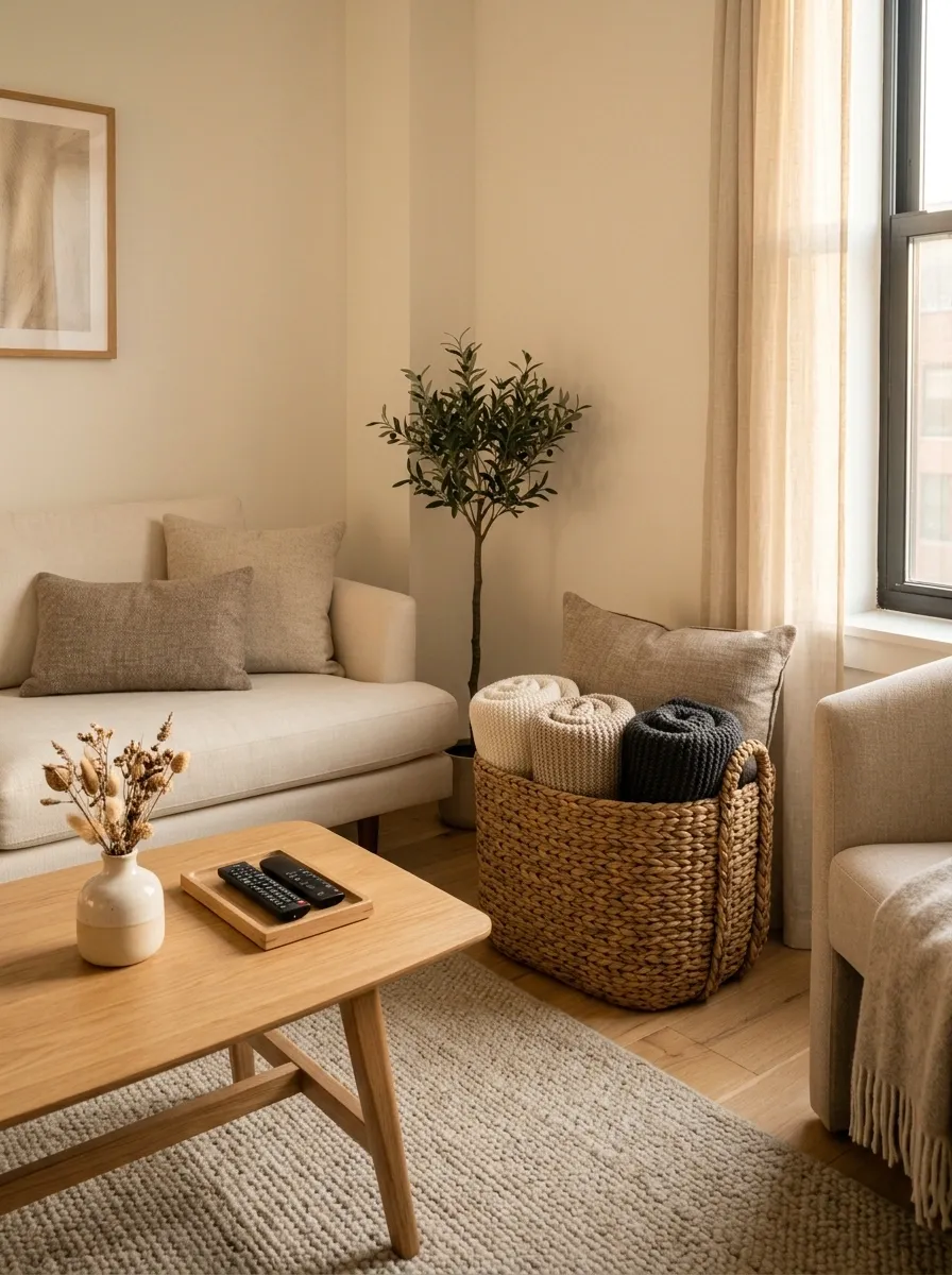 Use Stiff Baskets for Blankets