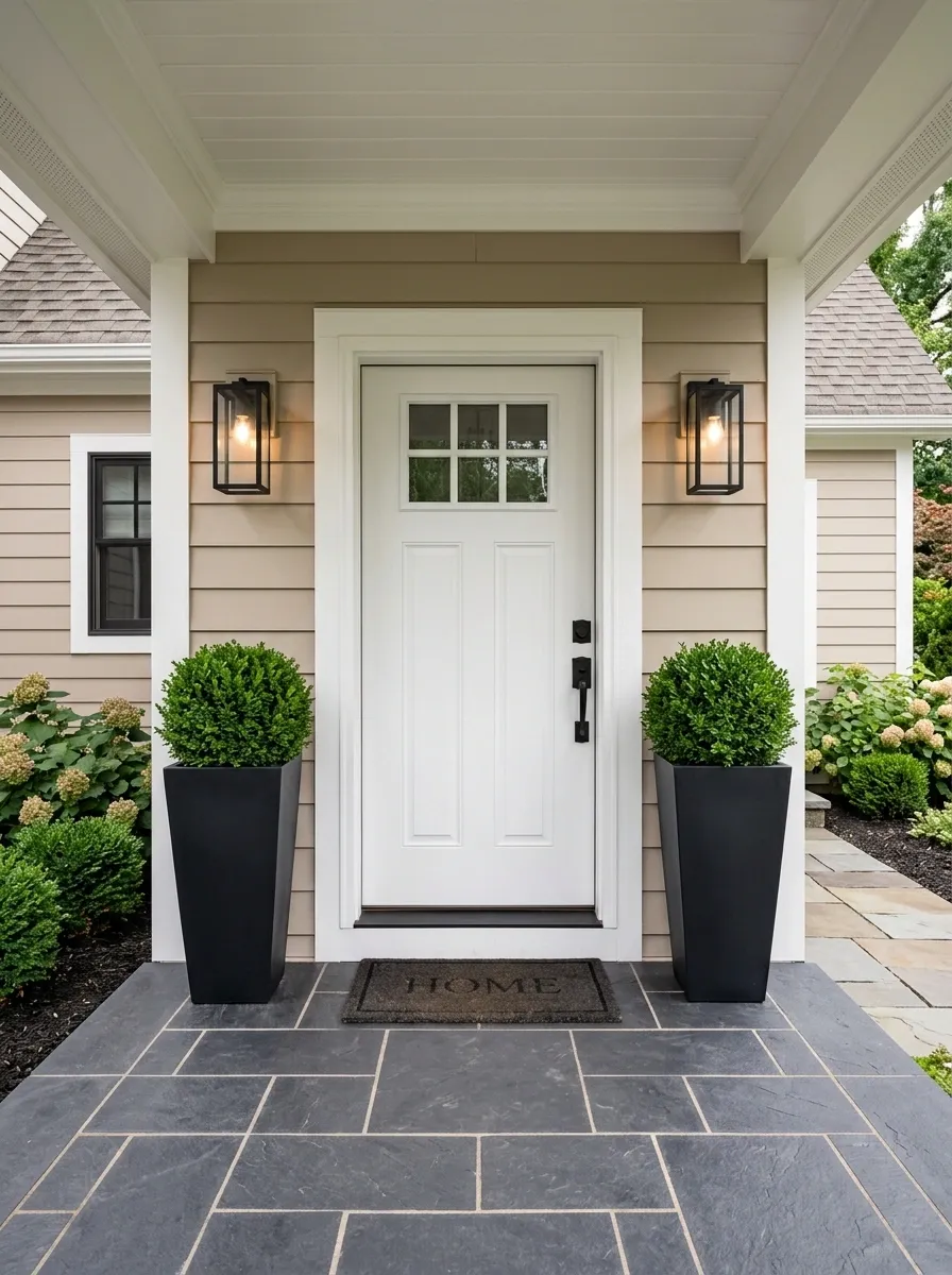 Use symmetrical door framing