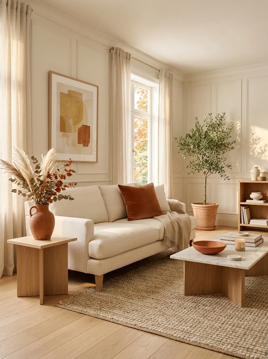 Use Terracotta Accents to Warm Up a Pale Room