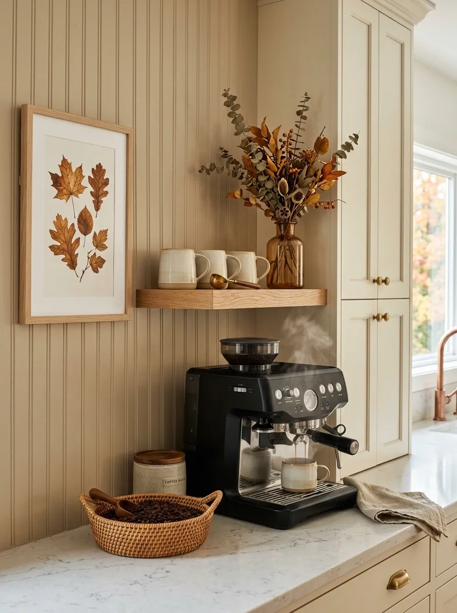 Use the Wall Above the Machine for Vertical Fall Decor