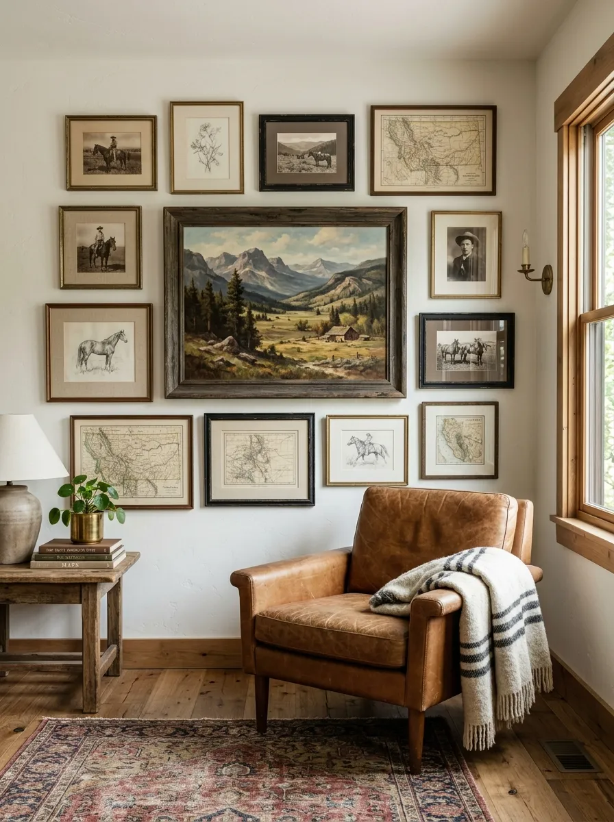 Use Vintage Frames to Add Character to Blank Walls