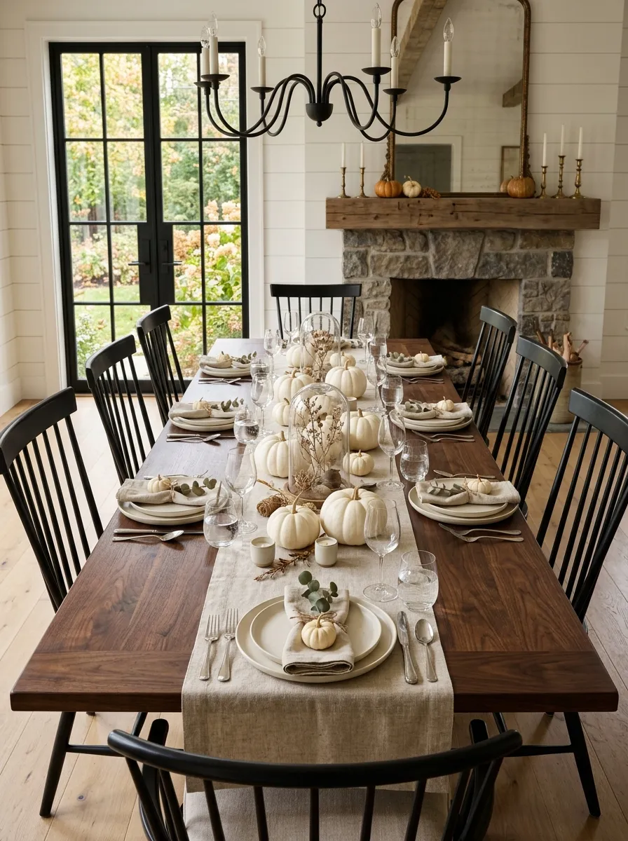 Use White Pumpkins as Neutral Anchors