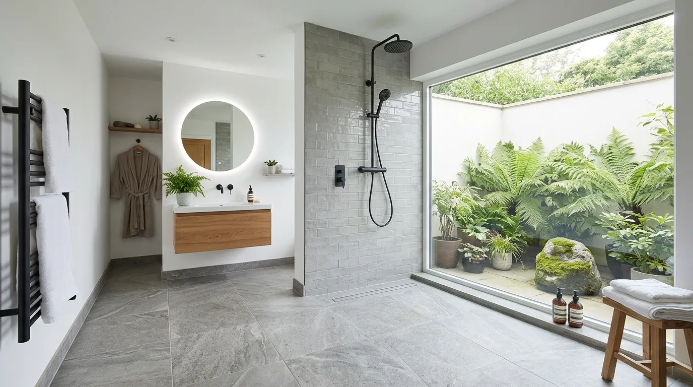 Walk-In Shower With Wall No Door Ideas That Look Open, Expensive, and Practical