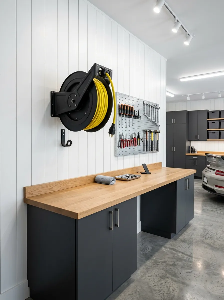 Wall-Mounted Extension Cord Reels