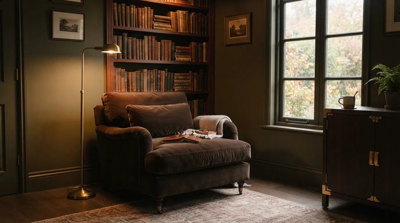 Warm Olive, Chocolate Brown, and Brass