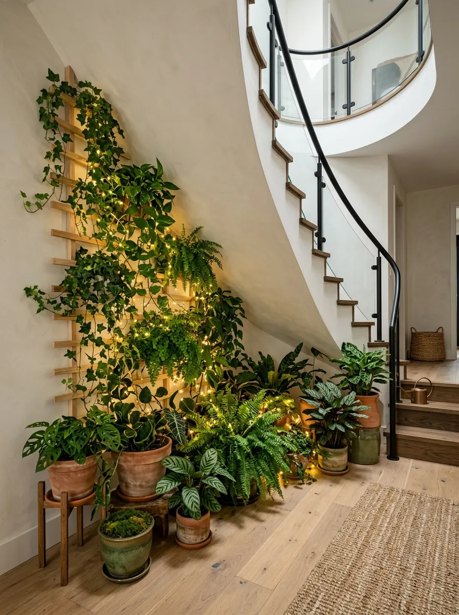 Warm String Lighting Makes the Space Feel Intentional