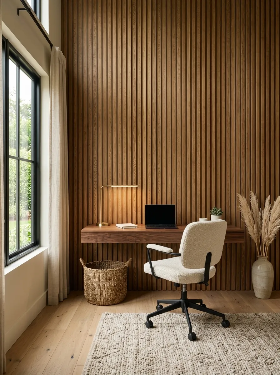 Warm Up Cold Walls with Vertical Wood Slats
