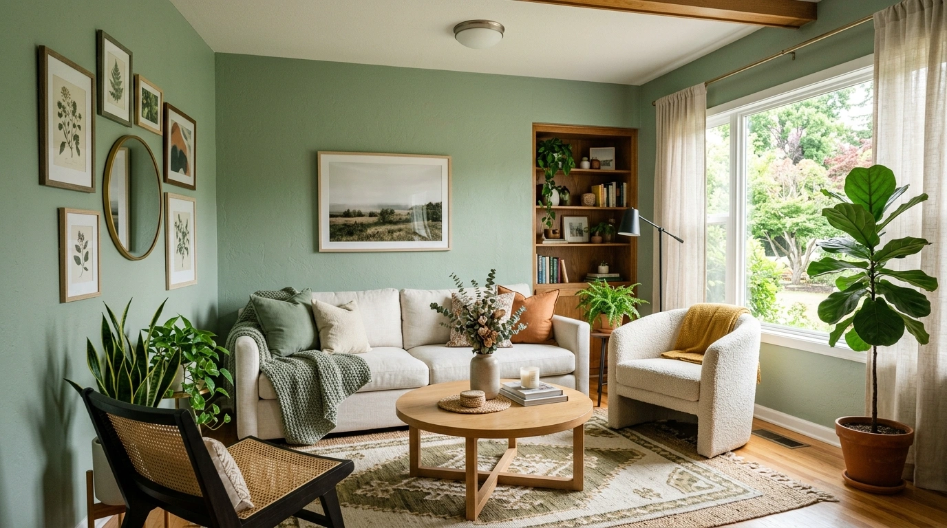 Sage Green Living Room Ideas With the Perfect Amount of Color