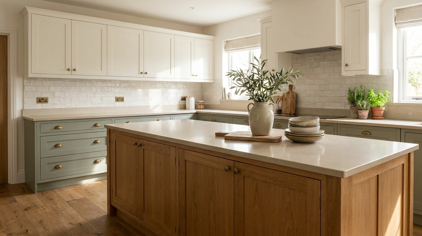 Three Tone Kitchen Cabinet Ideas That Make the Whole Kitchen Feel Designed