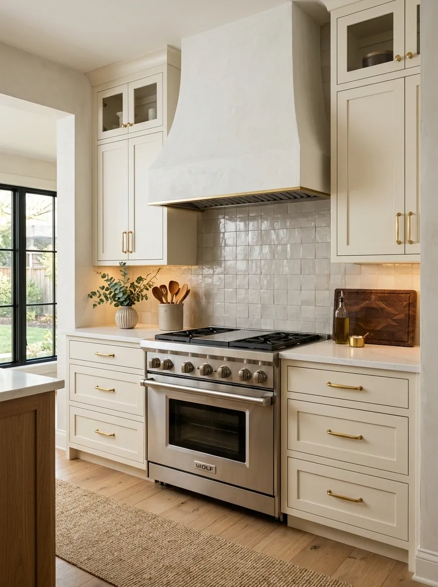 A Kitchen Where the Stove Wall Actually Finishes the Room
