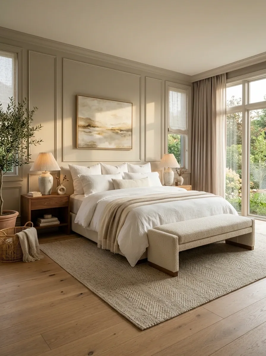 Add a Bench, Stool, or Ottoman at the Foot of the Bed