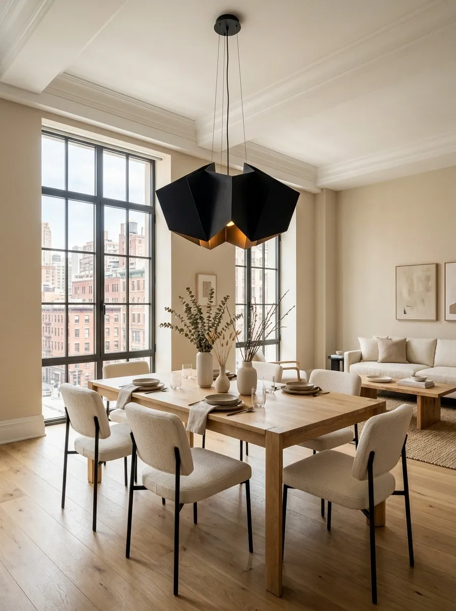 Add a Bold Pendant or Ceiling Light as a Focal Point