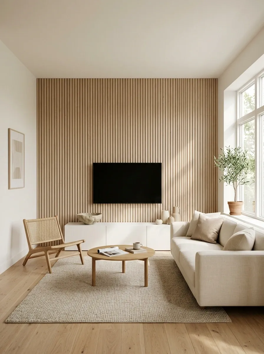 Add a Slatted Wood Detail Without Turning the Room Into a Sauna