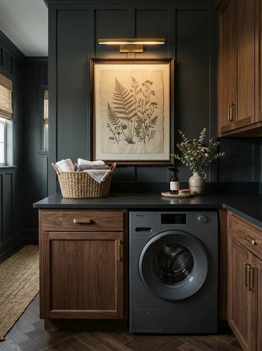 Add a Small Picture Light Over Laundry-Room Art